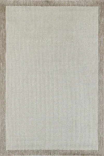 Türkmen Halı Siesta 1502 Bej Bordürlü Krem Sisal Halı Bordürlü Kolay Temizlenen Hasır Yolluk