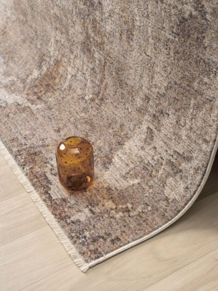 Seyran Asır 0251 Gri Salon Halısı Yolluk Yumuşak Tuşeli Modern Dokuma Makine Halısı