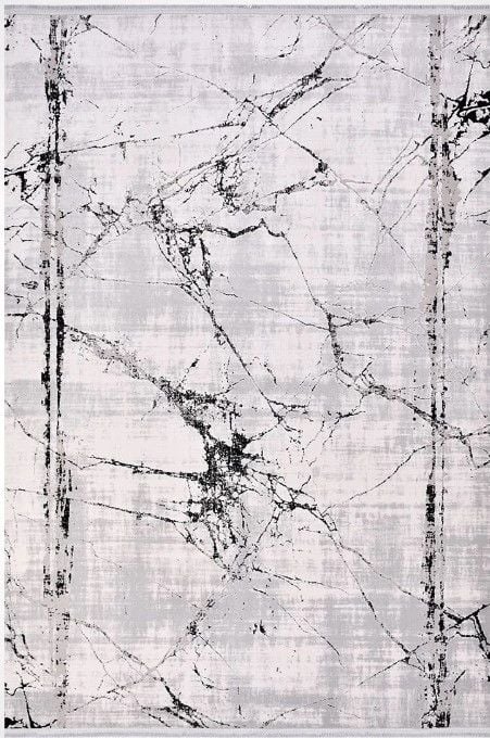 Crea Halı Stone Koleksiyonu 17103 Modern Makine Halısı Gri Siyah My Crea Home