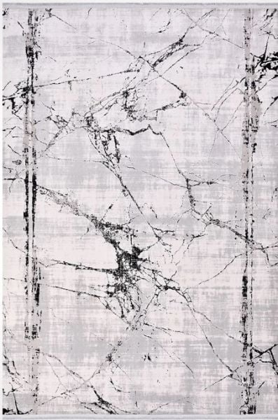 Crea Halı Stone Koleksiyonu 17103 Modern Makine Halısı Gri Siyah My Crea Home