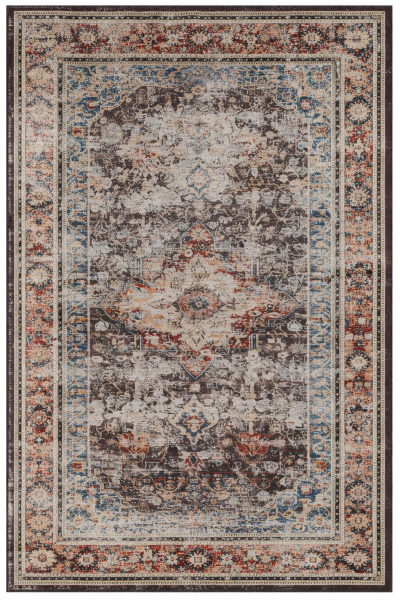 Drom Pamuk Dokuma Taban Kaymaz Şönil Makinede Yıkanabilir Kilim Otantik Vintage Eskitme Desenli Salon Yatak Odası Mutfak Koridor Yolluk Halı