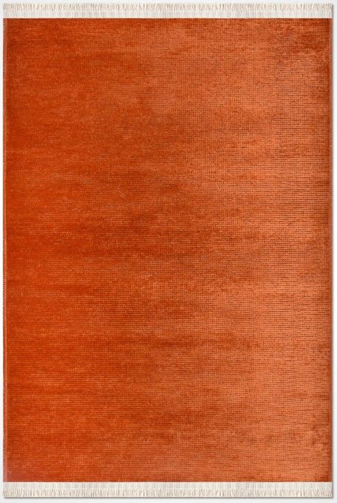 Crea Halı Azade 8200S Turuncu Şönil Halı Dokuma Taban Modern Kilim My Crea Home