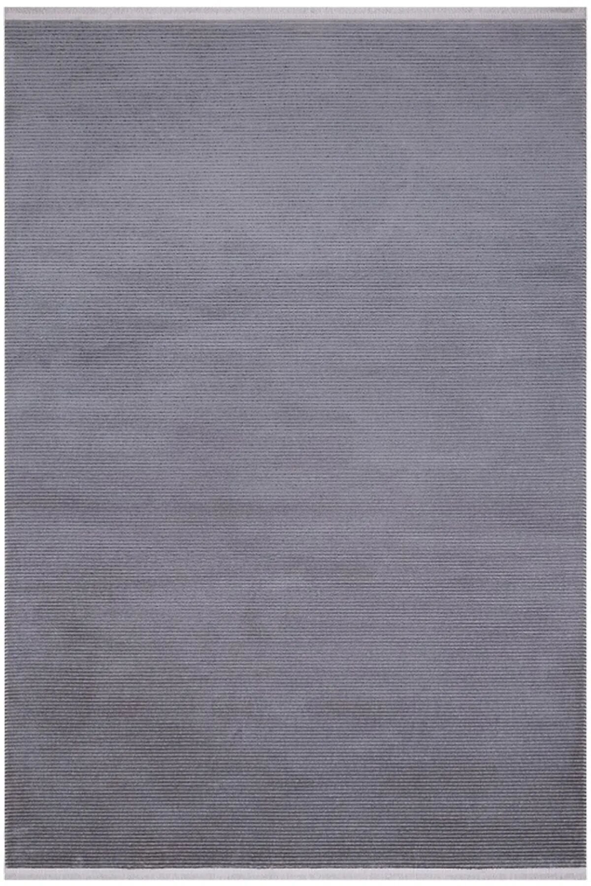 Türkmen Halı Nar Koleksiyonu NR01 Antrasit Yumuşak Dokulu Hav Toz Vermez Modern Halı