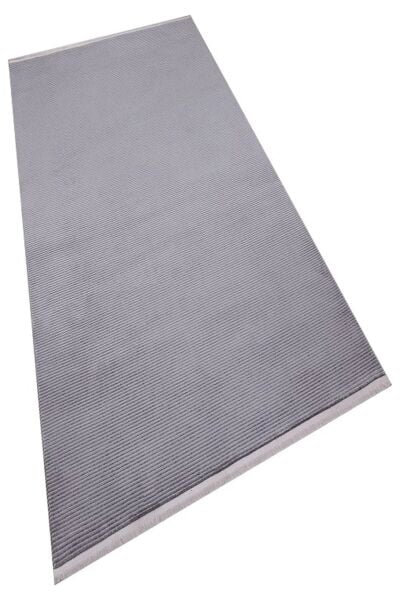 Türkmen Halı Nar Koleksiyonu NR01 Antrasit Yumuşak Dokulu Hav Toz Vermez Modern Halı