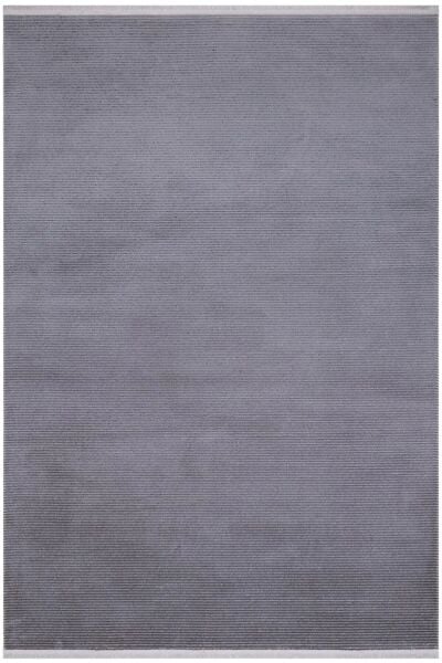 Türkmen Halı Nar Koleksiyonu NR01 Antrasit Yumuşak Dokulu Hav Toz Vermez Modern Halı