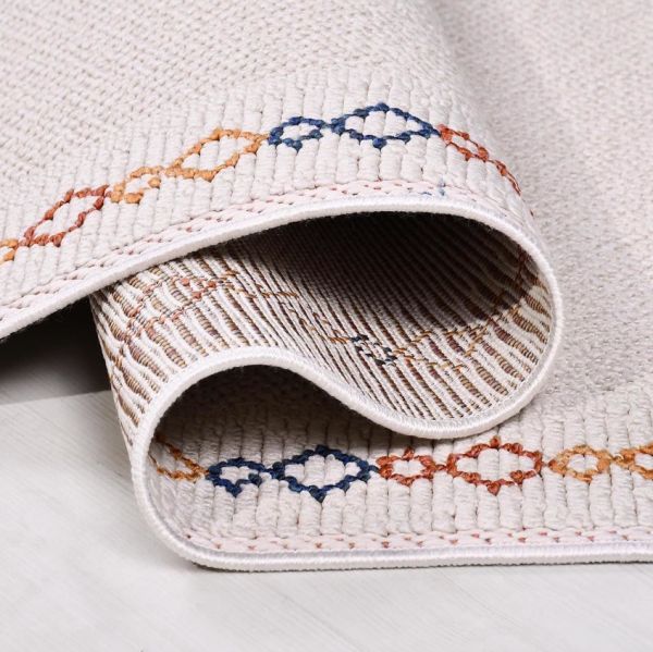 Crea Halı Platon 1755AK Beyaz Multi Bukle Modern Yumuşak Dokulu Halı My Crea Home