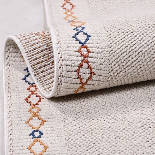 Crea Halı Platon 1755AK Beyaz Multi Bukle Modern Yumuşak Dokulu Halı My Crea Home