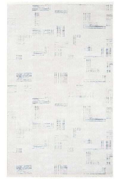 Seyran Halı Sahra 15500 Mavi Akrilik Pamuk Taban Modern Salon Koridor Halısı Yolluk