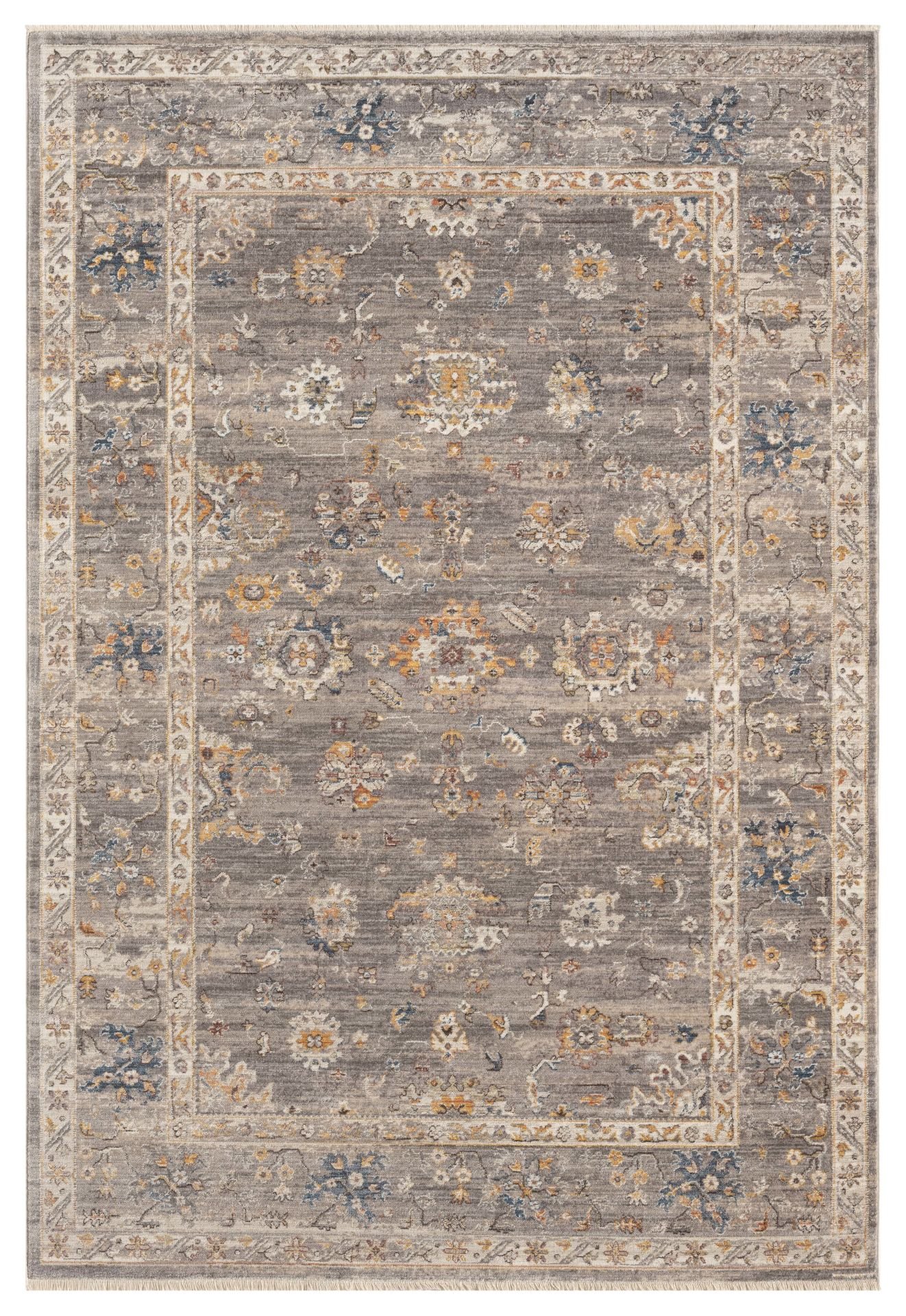 Seyran Asır 0254 Gri Salon Halısı Yolluk Yumuşak Tuşeli Modern Dokuma Makine Halısı