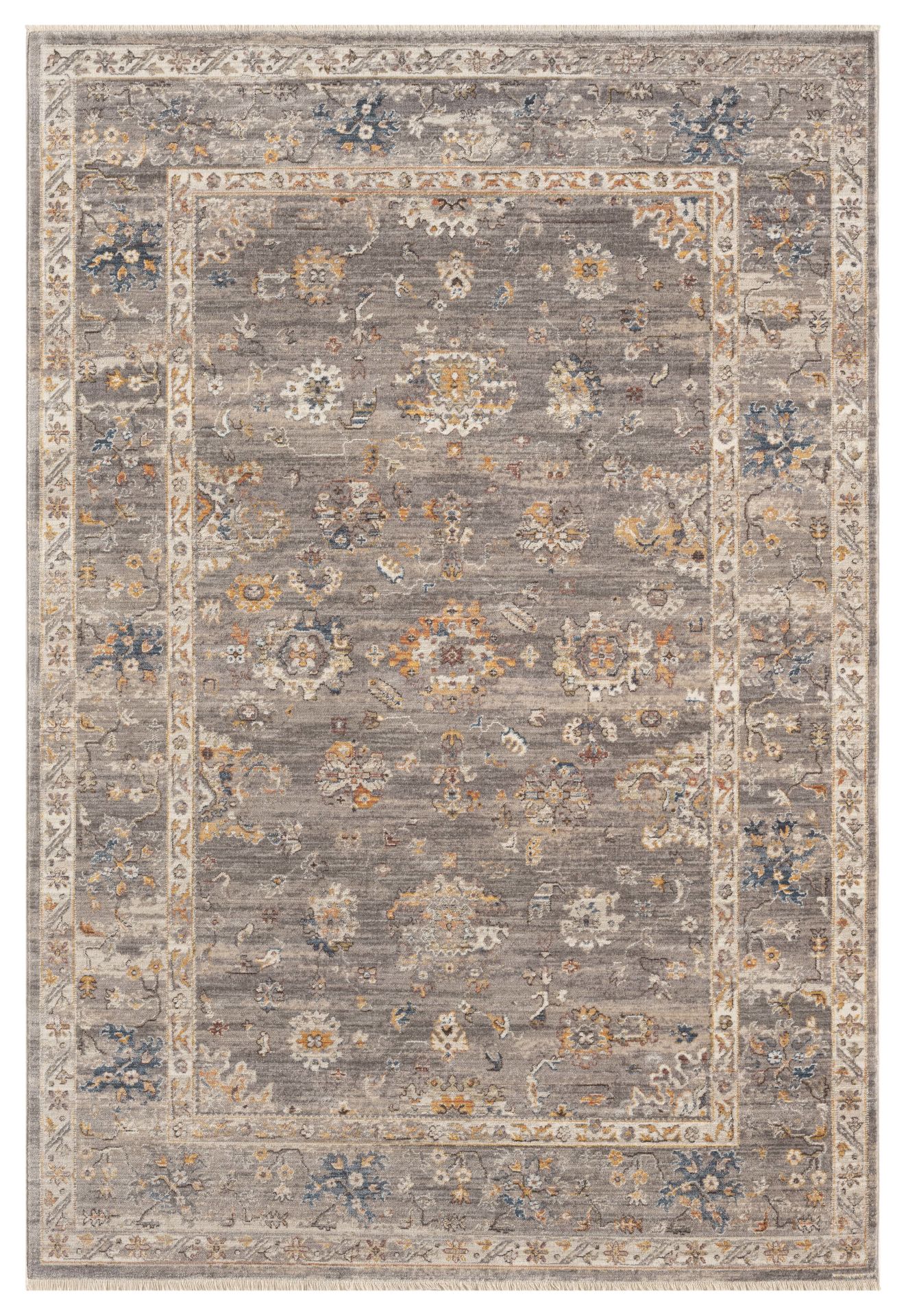 Seyran Asır 0254 Gri Salon Halısı Yolluk Yumuşak Tuşeli Modern Dokuma Makine Halısı