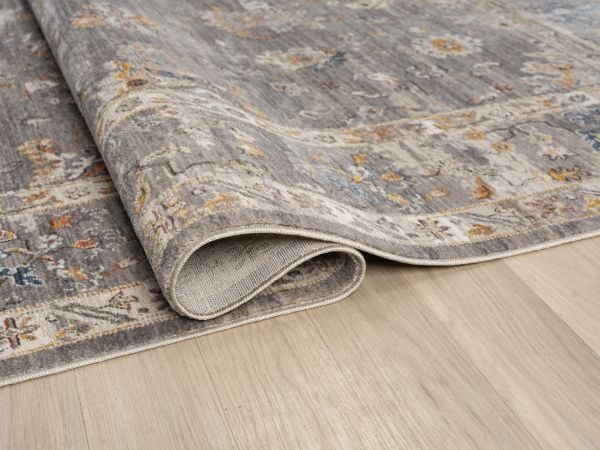 Seyran Asır 0254 Gri Salon Halısı Yolluk Yumuşak Tuşeli Modern Dokuma Makine Halısı