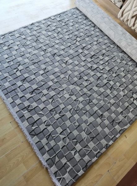 Padişah Lara Koleksiyonu 67878 095 Gri Dokuma Modern Salon Mutfak Halısı Yolluk