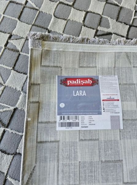 Padişah Lara Koleksiyonu 67878 095 Gri Dokuma Modern Salon Mutfak Halısı Yolluk