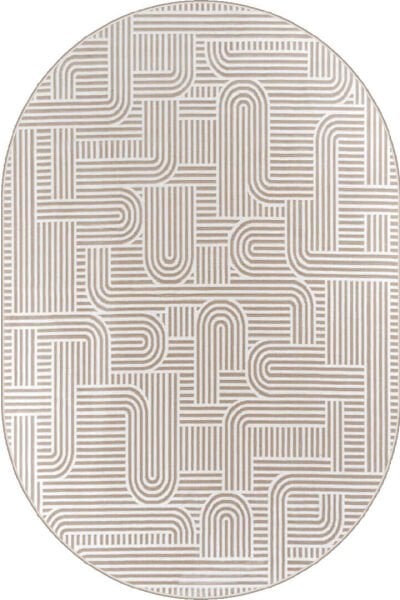 Hayal  HYL3 Yumuşak Kadife Kaymaz Taban Dört Mevsim Yıkanabilir Oval Yolluk Dokuma Salon Mutfak Oturma Odası Halısı