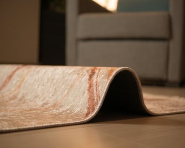 Halımax Dara 189 Yıkanabilir Kaymaz Dokuma Tabanlı Bej Çizgili Modern Halı 100x400