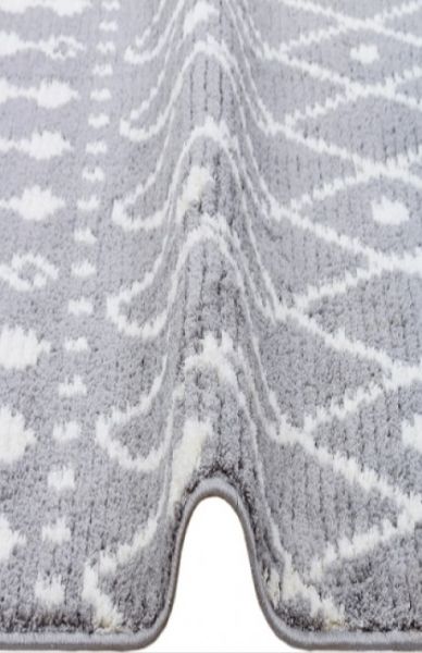 Türkmen Halı Havana HV05 Gri Ekstra Yumuşak Tuşeli Örgü Saçaklı Halı