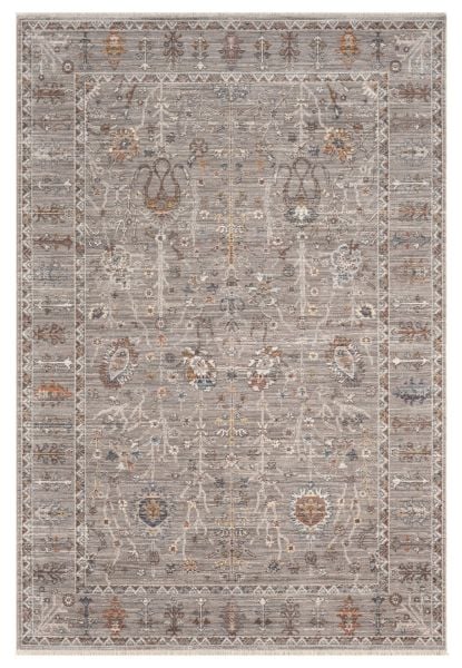 Seyran Asır 0255 Gri Salon Halısı Yolluk Yumuşak Tuşeli Modern Dokuma Makine Halısı