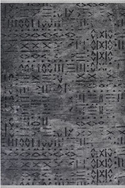 Crea Halı Vena Koleksiyonu 8016S Dokuma Kaymaz Tabanlı Modern Halı Koyu Gri My Crea Home