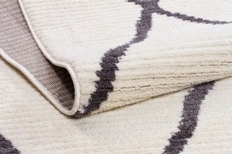 Türkmen Halı Havana HV02 Beyaz Ekstra Yumuşak Tuşeli Örgü Saçaklı Halı