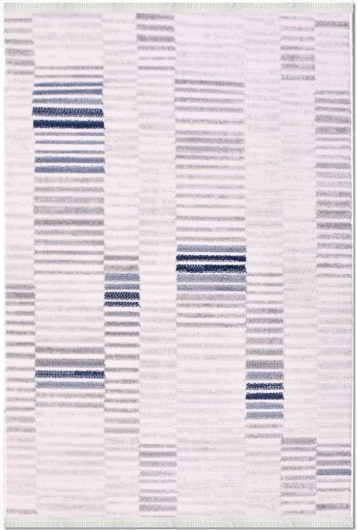 Crea Halı Angel 1050AK Beyaz Mavi Modern Yumuşak Dokulu Halı My Crea Home