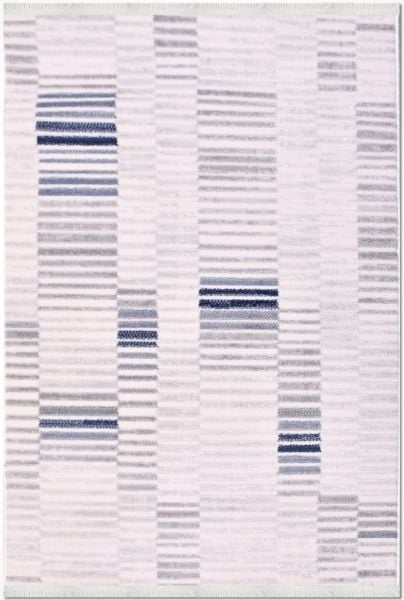 Crea Halı Angel 1050AK Beyaz Mavi Modern Yumuşak Dokulu Halı My Crea Home