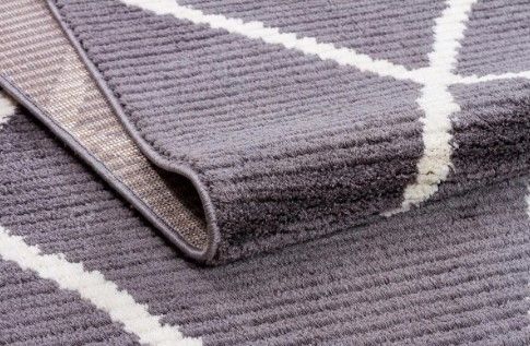 Türkmen Halı Havana HV01 Antrasit Ekstra Yumuşak Tuşeli Örgü Saçaklı Halı