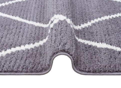 Türkmen Halı Havana HV01 Antrasit Ekstra Yumuşak Tuşeli Örgü Saçaklı Halı