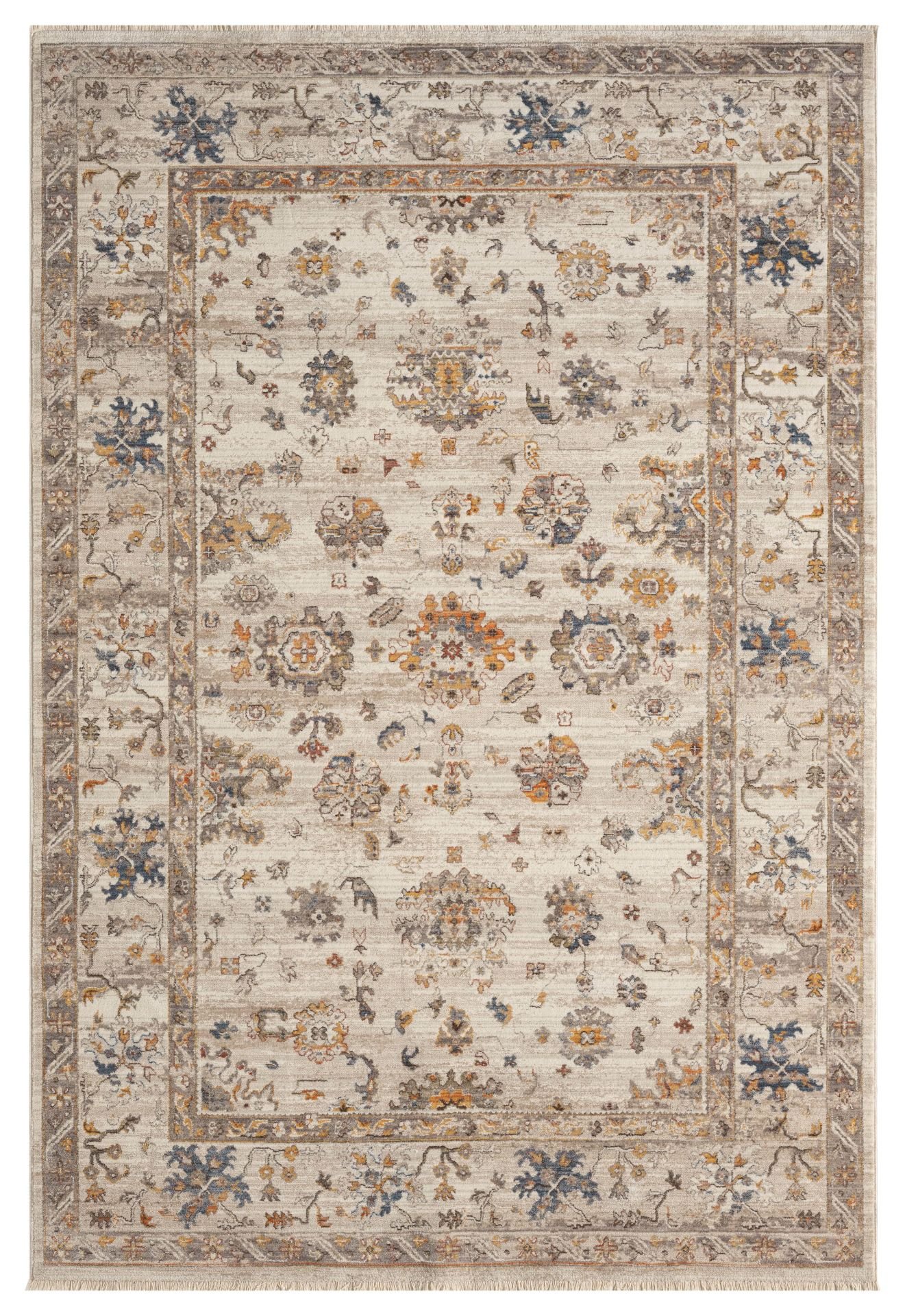 Seyran Asır 0253 Krem Salon Halısı Yolluk Yumuşak Tuşeli Modern Dokuma Makine Halısı