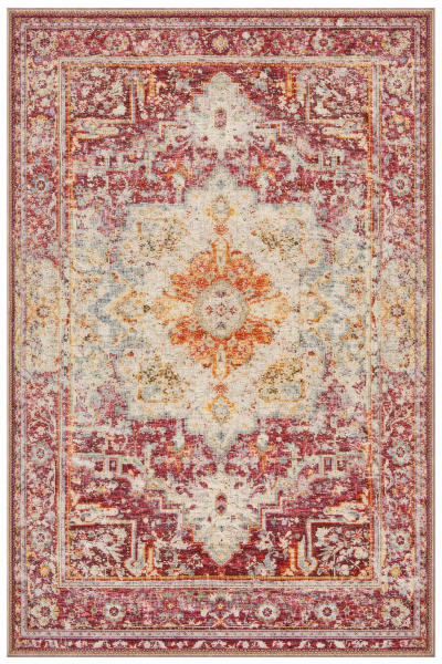 Drom Pamuk Dokuma Taban Kaymaz Şönil Makinede Yıkanabilir Kilim Eskitme Desenli Çerçeveli Salon Yatak Odası Mutfak Koridor Yolluk Halı