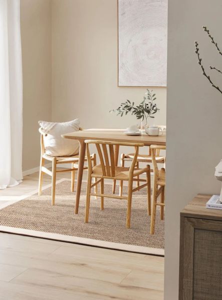 Mocha M202 Hasır Dokulu İthal Sisal Halı Dikdörtgen Bordürlü Bej Sisal Mutfak Koridor Halısı