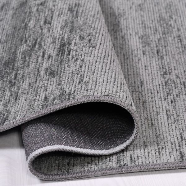 Crea Halı Azade 8206S Antrasit Şönil Halı Dokuma Taban Modern Kilim My Crea Home