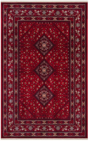 Padişah Dubai Koleksiyonu 62099 010 Dokuma Otantik Bordo Afgan Desen Salon Halısı