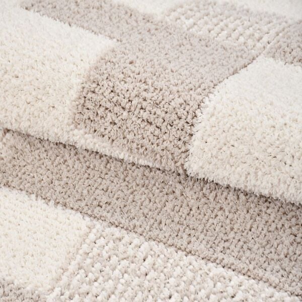 Crea Halı Marjin MJ03K Krem Bej Yumuşak Dokulu Silinebilir ve Hav Yapmayan Modern Salon Yatak Odası Koridor Halısı Yolluk My Crea Home