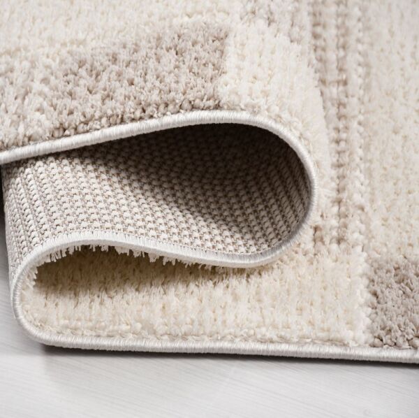 Crea Halı Marjin MJ03K Krem Bej Yumuşak Dokulu Silinebilir ve Hav Yapmayan Modern Salon Yatak Odası Koridor Halısı Yolluk My Crea Home