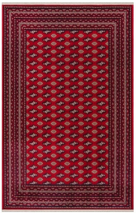 Padişah Dubai Koleksiyonu 62096 010 Dokuma Otantik Bordo Afgan Desen Salon Halısı