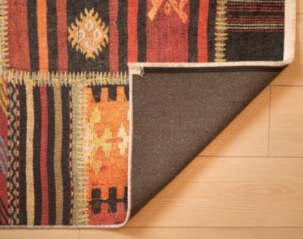 Halımax Dara 193 Yıkanabilir Kaymaz Dokuma Tabanlı Patchwork Multi Modern Halı 80x150