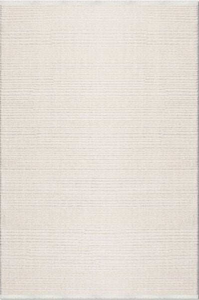 Crea Halı Marjin MJ04K Krem Yumuşak Dokulu Silinebilir ve Hav Yapmayan Modern Salon Yatak Odası Koridor Halısı Yolluk My Crea Home