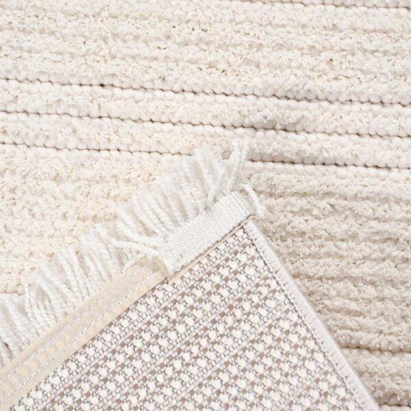 Crea Halı Marjin MJ04K Krem Yumuşak Dokulu Silinebilir ve Hav Yapmayan Modern Salon Yatak Odası Koridor Halısı Yolluk My Crea Home