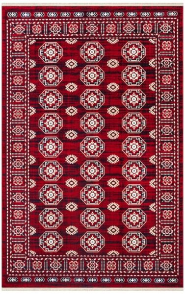 Padişah Dubai Koleksiyonu 56271 010 Dokuma Otantik Bordo Afgan Desen Salon Halısı