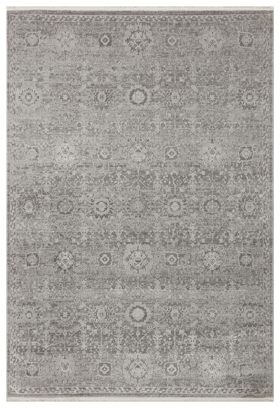 Eko Halı Leona LNA 07 Grey Vintage Etnik Desen Yumuşak Tuşeli Hav Toz Vermez Modern Salon Halısı Özel Ölçü Koridor Mutfak Oturma Odası Halısı Yolluk