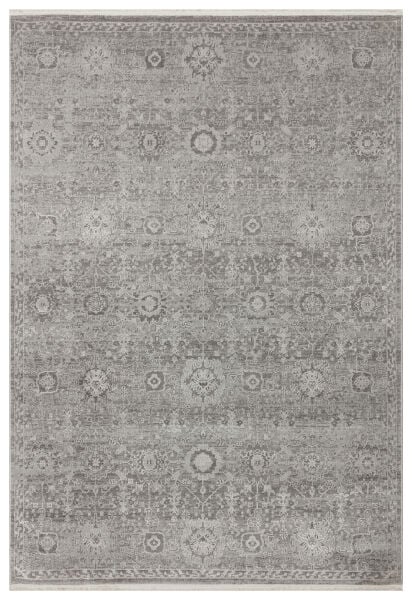 Eko Halı Leona LNA 07 Grey Vintage Etnik Desen Yumuşak Tuşeli Hav Toz Vermez Modern Salon Halısı Özel Ölçü Koridor Mutfak Oturma Odası Halısı Yolluk
