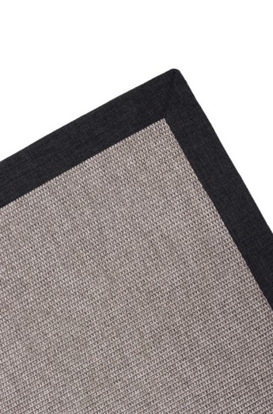 Mocha M204 Hasır Dokulu İthal Sisal Halı Dikdörtgen Bordürlü Gri Sisal Mutfak Koridor Halısı