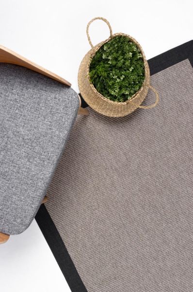 Mocha M204 Hasır Dokulu İthal Sisal Halı Dikdörtgen Bordürlü Gri Sisal Mutfak Koridor Halısı