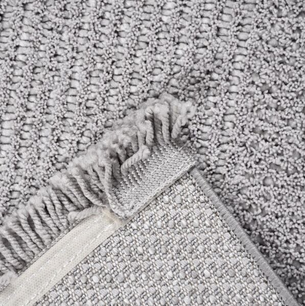 Crea Halı Marjin MJ05K Gri Yumuşak Dokulu Silinebilir ve Hav Yapmayan Modern Salon Yatak Odası Koridor Halısı Yolluk My Crea Home