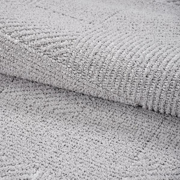 Crea Halı Marjin MJ05K Gri Yumuşak Dokulu Silinebilir ve Hav Yapmayan Modern Salon Yatak Odası Koridor Halısı Yolluk My Crea Home