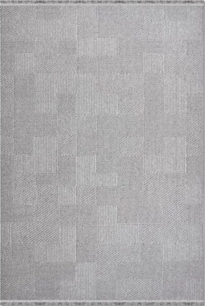 Crea Halı Marjin MJ05K Gri Yumuşak Dokulu Silinebilir ve Hav Yapmayan Modern Salon Yatak Odası Koridor Halısı Yolluk My Crea Home