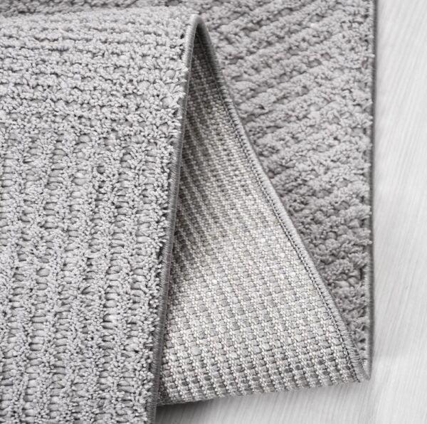 Crea Halı Marjin MJ05K Gri Yumuşak Dokulu Silinebilir ve Hav Yapmayan Modern Salon Yatak Odası Koridor Halısı Yolluk My Crea Home