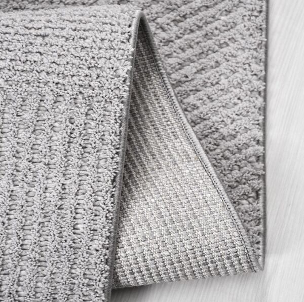 Crea Halı Marjin MJ05K Gri Yumuşak Dokulu Silinebilir ve Hav Yapmayan Modern Salon Yatak Odası Koridor Halısı Yolluk My Crea Home