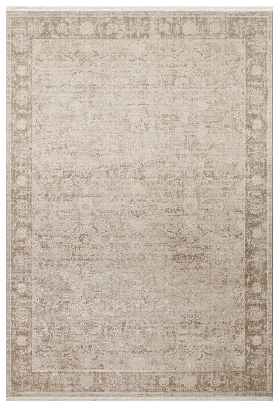 Eko Halı Leona LNA 06 Vizon Vintage Etnik Desen Yumuşak Tuşeli Hav Toz Vermez Modern Salon Halısı Özel Ölçü Koridor Mutfak Oturma Odası Halısı Yolluk