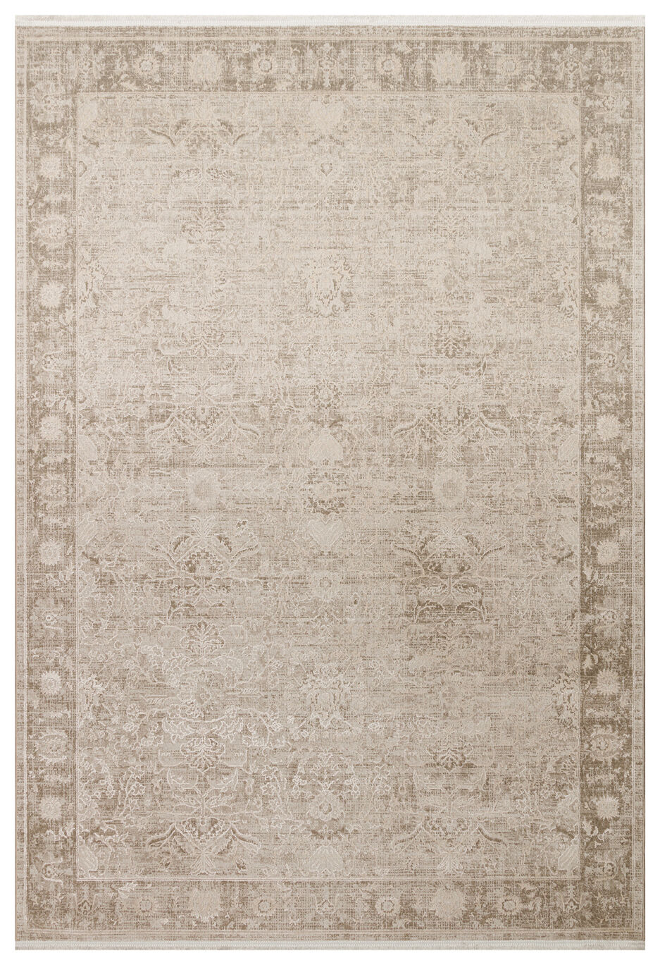 Eko Halı Leona LNA 06 Vizon Vintage Etnik Desen Yumuşak Tuşeli Hav Toz Vermez Modern Salon Halısı Özel Ölçü Koridor Mutfak Oturma Odası Halısı Yolluk